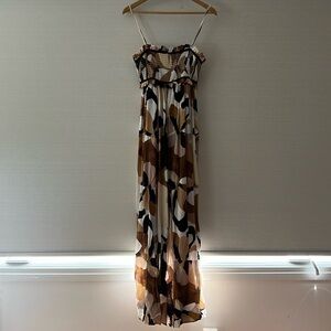 Vici Sunkissed Muse Abstract Strapless Jumpsuit